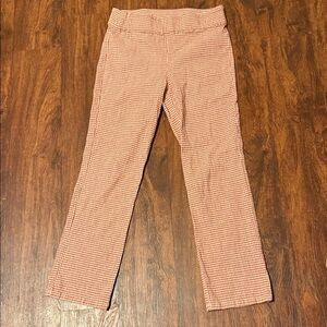 Free People Red and White Checkered Pants